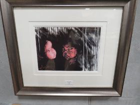 A FRAMED AND GLAZED ROLF HARRIS PRINT ' ALL YOU NEED IS LOVE'