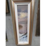 JEFF SUDDERD ' A FRAMED OIL ON BOARD OF 'WINDERMERE' SIGNED 59 X 13.5 CM