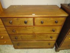 A VICTORIAN MAHOGANY FIVE DRAWER CHEST - W 110 cm