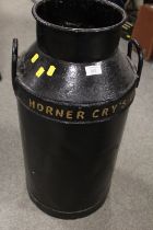 HORNER CRY'S LIMITED NANTWICH MILK CHURN PAINTED BLACK