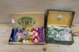 TWO VINTAGE BOXES OF EMBROIDERY COTTONS / THREADS