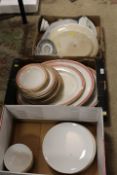 THREE TRAYS OF ASSORTED CERAMICS TO INCLUDE WEDGWOOD FLORENTINE