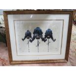ALEXANDER MILLER - A FRAMED AND GLAZED LIMITED EDITION PRINT '633 SQUADRON' 42 X 56 CM