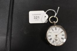 A PAIN BROTHERS OF HASTINGS OPEN FACED, MANUAL WIND POCKET WATCH