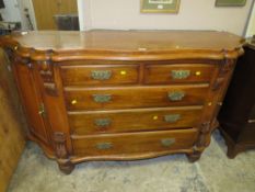 A LARGE VICTORIAN SIDEBOARD - W 177 cm