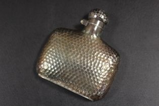 ANTIQUE SILVER PLATE SPIRITS FLASK