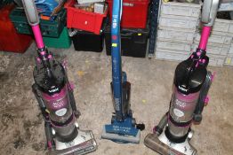 THREE VACUUM CLEANERS TO INCLUDE VAX AIRLIFT AND A HOOVER VORTEX CORDLESS