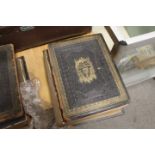 AN ANTIQUE FAMILY BIBLE A/F DATED 1872