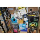A LARGE SELECTION OF BOXED POWER TOOLS ETC TO INCLUDE POWER SAWS AND DISC CUTTERS