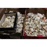 THREE BOXES OF CRESTED WARE