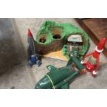 A BOX OF ASSORTED TOYS TO INCLUDE THUNDERBIRDS