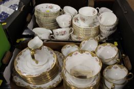 A TRAY OF MINTONS MARLOW TEA WARE TOGETHER WITH A TRAY OF PHOENIX CHINA TEA WARE