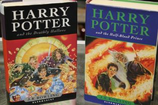 TWO FIRST EDITION HARDBACK HARRY POTTER BOOKS THE HALF BLOOD PRINCE AND THE DEATHLY HALLOWS BOTH