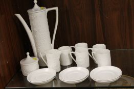 A PORTMEIRION TOTEM COFFEE SET - ONE CUP MISSING