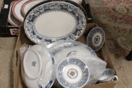 THREE TRAYS OF ASSORTED CERAMICS TO INCLUDE WEDGWOOD FLORENTINE