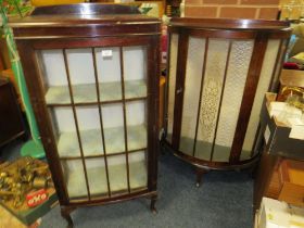 TWO VINTAGE CHINA CABINETS A/F