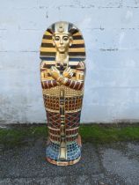 A MODERN EGYPTIAN STYLE TUTANKHAMUN STORAGE CABINET - H 122 cm / 4ft