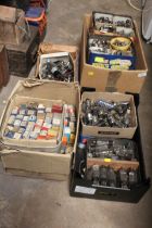 A QUANTITY OF TRAYS AND BOXES OF TV/RADIO VALVES TO INCLUDE BOXED EXAMPLES UNCHECKED