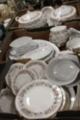 THREE TRAYS OF CERAMICS TO INCLUDE ROYAL DOULTON VOGUE