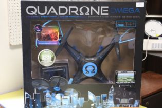 BOXED QUADRONE OMEGA 2.4gHz 4 CHANNEL WIRELESS CONTROLLED 6 AXIS GYRO DRONE (UNTESTED)