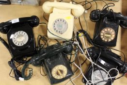 FIVE ASSORTED VINTAGE TELEPHONES