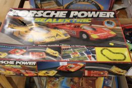 A BOXED SCALEXTRIC PORSCHE POWER SET CONTENTS UNCHECKED
