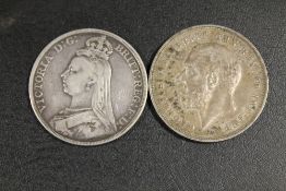 AN 1889 CROWN AND A 1935 CROWN