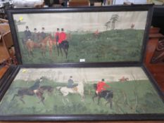 A SET OF FOUR FRAMED AND GLAZED HUNTING PRINTS BY CHAS E. BALDOCK (4)