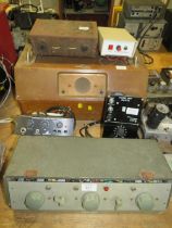 VARIOUS VINTAGE P A AMPLIFIERS , CAUTERY UNIT AND A VALVE RECEIVER