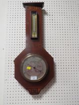 AN INLAID WALL BAROMETER