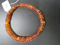 A LARGE ANTIQUE AMBER NECKLACE