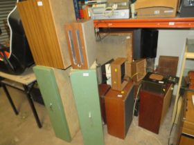 A LARGE SELECTION OF AUDIO RADIO AND COMMERCIAL BOXED SPEAKERS