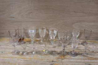 A COLLECTION OF ANTIQUE AND LATER DRINKING GLASSES