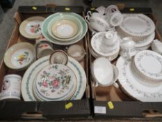 A TRAY OF PARAGON TEA & DINNER WARE TOGETHER WITH A TRAY OF CERAMICS