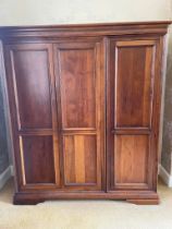 A LARGE PAIR OF WILLIS AND GAMBIER TRIPLE WARDROBES - LOUIS PHILLIPE COLLECTION - **PLEASE NOTE FLAT