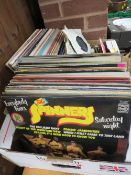 TWO TRAYS OF LPS RECORDS AND 7" SINGLES TO INCLUDE NEIL DIAMOND AND THE SEEKERS ETC