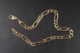 A HALLMARKED 9CT GOLD CHAIN - APPROX 8.2 G A/F