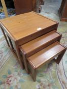 RETRO TEAK NEST OF THREE TABLES