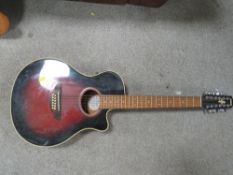 A YAMAHA TWELVE STRING ACOUSTIC GUITAR