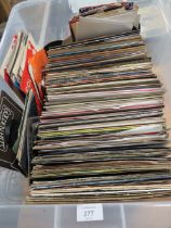 A TRAY OF LP RECORDS AND 7" SINGLES TO INCLUDE DURAN DURAN, BOOMTOWN RATS ETC