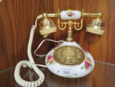AN OLD COUNTRY ROSES VINTAGE STYLE TELEPHONE
