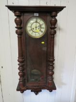 A LARGE VIENNA WALL CLOCK