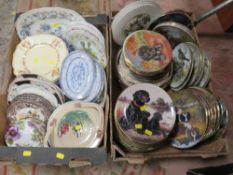 TWO TRAYS OF ASSORTED COLLECTORS PLATES ETC