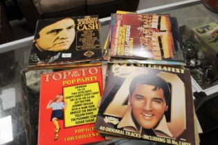 A SMALL COLLECTION OF LP RECORDS TO INCLUDE JOHNNY CASH ETC