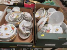 TWO TRAYS OF ROYAL WORCESTER EVESHAM TOGETHER WITH TRAY OF ASSORTED CERAMICS A/F (3)