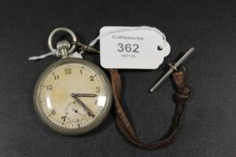 A VINTAGE MILITARY POCKET WATCH