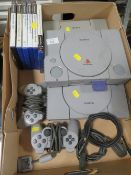 A QUANTITY OF PLAYSTATION CONSOLES (UNCHECKED)