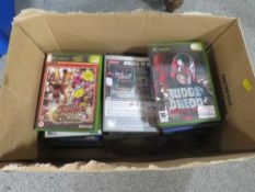 BOX OF ASSORTED PLAYSTATION 2 GAMES AND X BOX ETC (UNCHECKED)