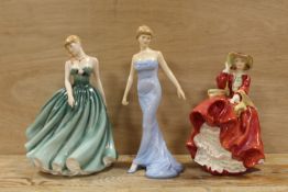 ROYAL DOULTON FIGURINE 'TOP O THE HILL', TOGETHER WITH DIANA PRINCESS OF WALES AND SARA (3)