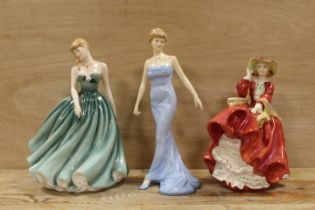 ROYAL DOULTON FIGURINE 'TOP O THE HILL', TOGETHER WITH DIANA PRINCESS OF WALES AND SARA (3)